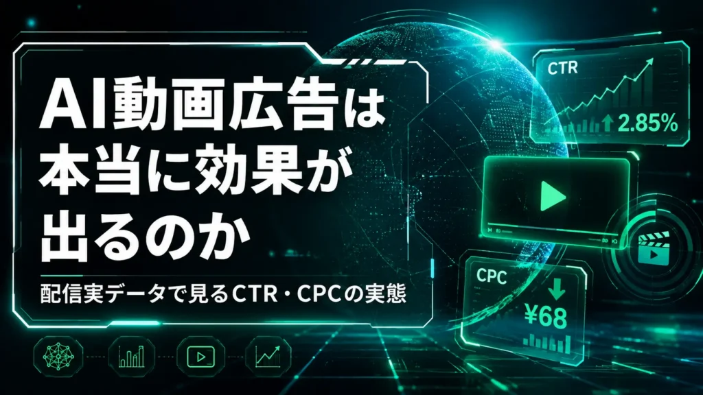 AI動画広告は本当に効果が出るのか｜配信実データで見るCTR・CPCの実態