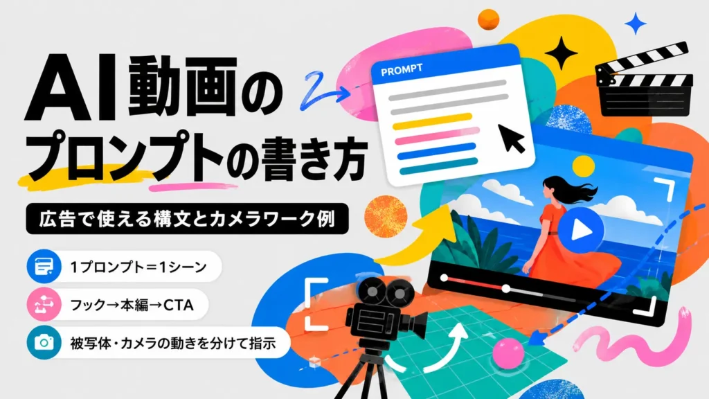 AI動画のプロンプトの書き方｜広告で使える構文とカメラワーク例