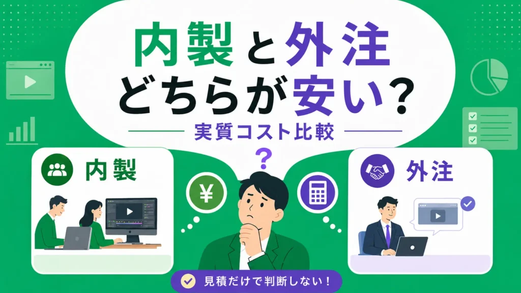 動画制作は内製と外注どちらが安いか｜人件費まで含めた実質コスト比較