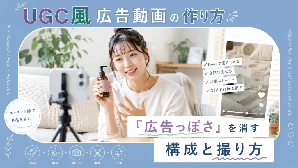 UGC風広告動画の作り方｜「広告っぽさ」を消す構成と撮り方