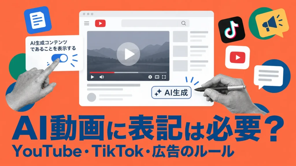AI動画に表記は必要？YouTube・TikTok・広告のルール