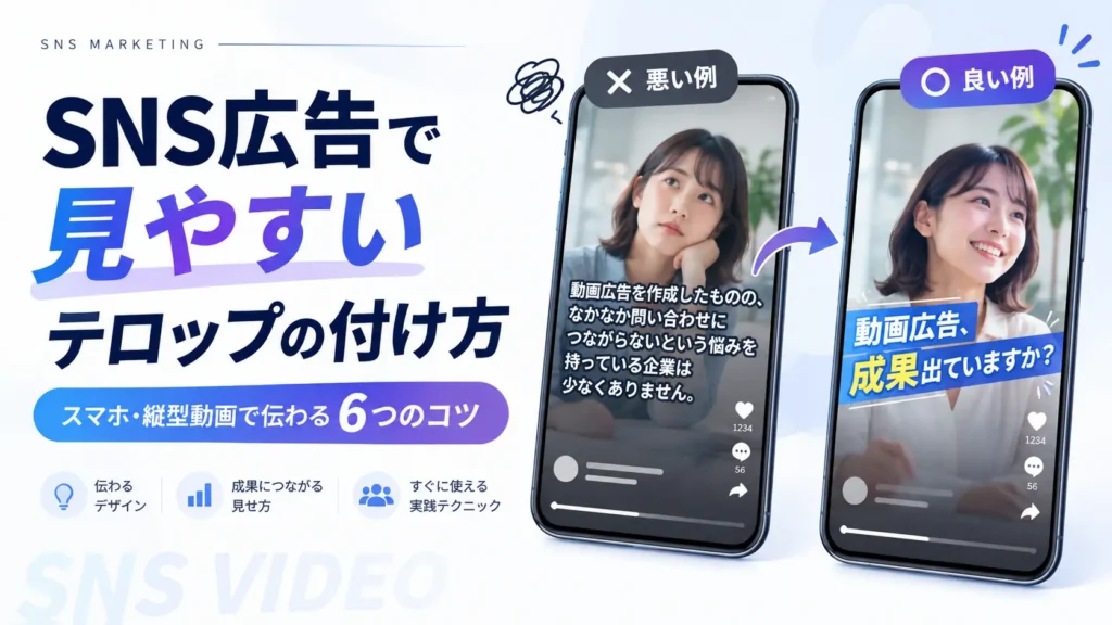 SNS広告で見やすいテロップの付け方｜6つのコツ