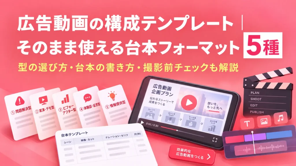 広告動画の構成テンプレート｜そのまま使える台本フォーマット5種