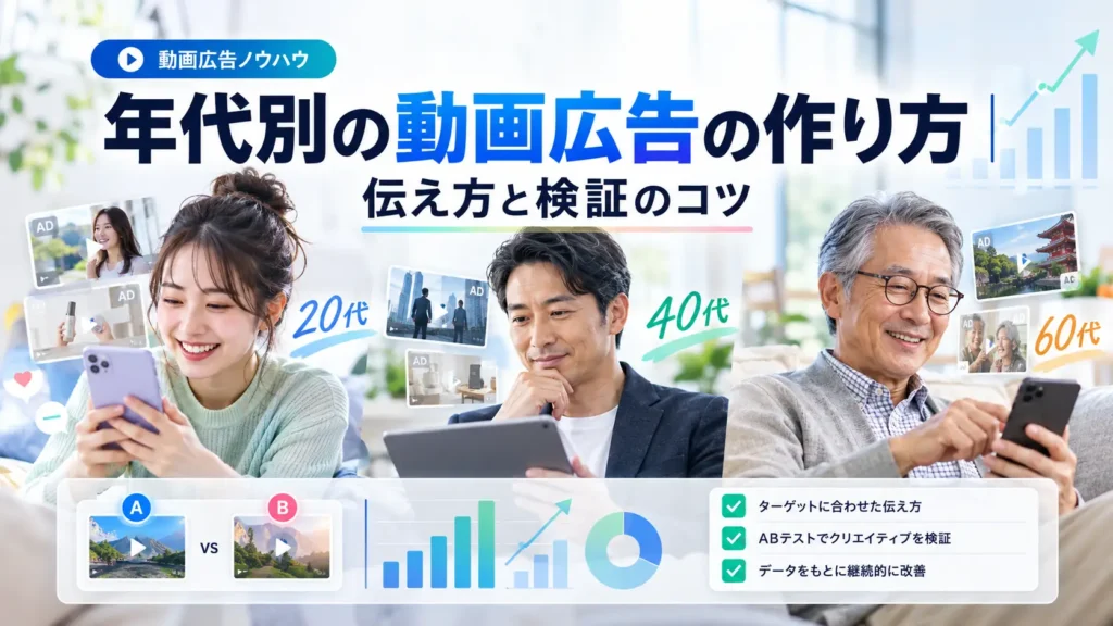 年代別の動画広告の作り方｜伝え方と検証のコツ